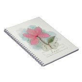 Blume in Rosa Notizblock (Rechte Seite)