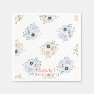 Blume in Rosa, Pastellfarben Serviette