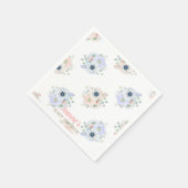 Blume in Rosa, Pastellfarben Serviette (Ecke)