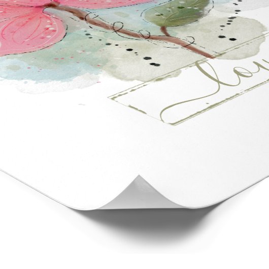 Blume in Rosa Poster (Ecke)