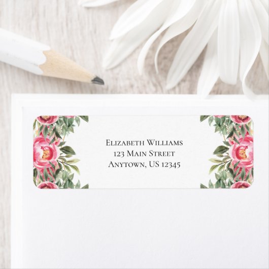 Blume in Rosa Rücksendeadresse (Insitu)