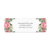 Blume in Rosa Rücksendeadresse (Vorne)