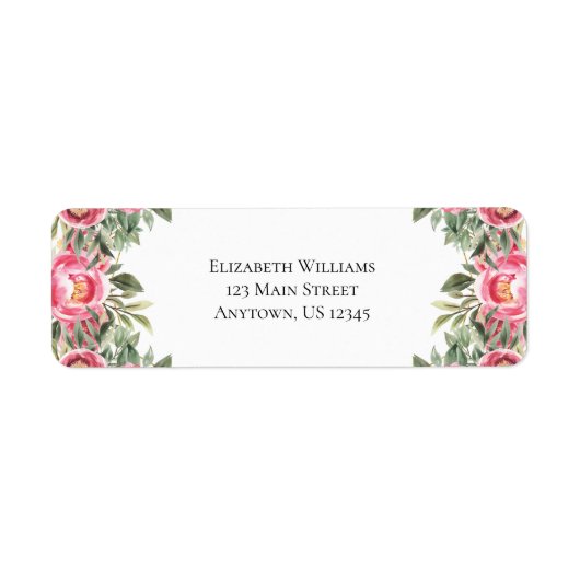 Blume in Rosa Rücksendeadresse (Vorne)