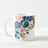 Blume in Rosa und Blau Kaffeetasse (Links)
