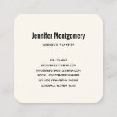 Blume in Rosa und Blau Quadratische Visitenkarte (Rückseite)