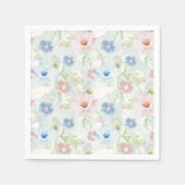 Blume in Rosa und Blau. Serviette (Vorderseite)