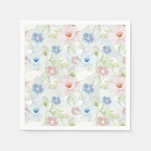 Blume in Rosa und Blau. Serviette