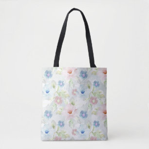 Blume in Rosa und Blau. Tasche