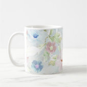 Blume in Rosa und Blau. Tasse (Links)