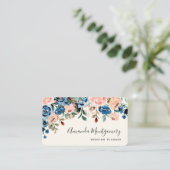 Blume in Rosa und Blau Visitenkarte (Stehend Vorderseite)