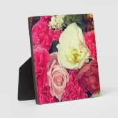 Blume in Rosa und Creme - UM Fotoplatte (Vorderseite)
