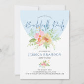 Blume in Rosa und Gelb Einladung (Vorderseite)