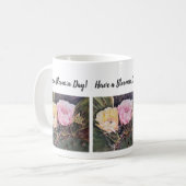 Blume in Rosa und Gelb Kaffeetasse (Vorderseite Links)