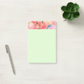 Blume in Rosa und Gelb Post-it Klebezettel (Büro)