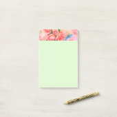 Blume in Rosa und Gelb Post-it Klebezettel (Auf Schreibtisch)