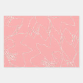 Blume in Rosa und Grüne AKA-Studentinnenverbindung Geschenkpapier Set (Vorderseite 2)