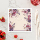 Blume in Rosa und Mauve Serviette (Beispiel)