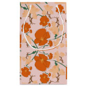 Blume in Rosa und Orange Kleine Geschenktüte (Rückseite)