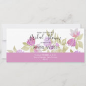 Blume in Rosa Violett Wasserfarben Handgemalt (Vorderseite)