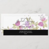 Blume in Rosa Violett Wasserfarben Handgemalt (Vorne/Hinten)