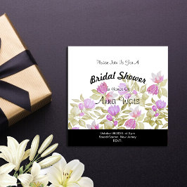 Blume in Rosa Violett Wasserfarben Handgemalt