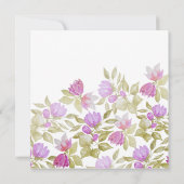 Blume in Rosa Violett Wasserfarben Handgemalt (Rückseite)