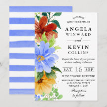 Blume in Rot-Gelb und Blau-Boho Hochzeiten