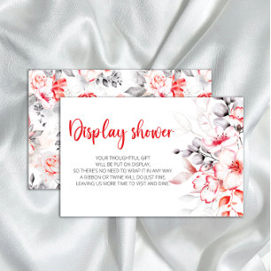 Blume in Rot und Grau Aquarell Dusche anzeigen Briefpapier