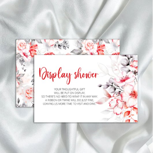 Blume in Rot und Grau Aquarell Dusche anzeigen Briefpapier