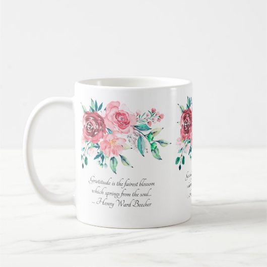 Blume in Rot und Rosa Kaffeetasse (Links)