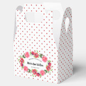 Blume in Rot und Rosa Kräne Geschenkschachtel (Geöffnet)