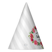 Blume in Rot und Rosa Kräne Partyhütchen (Links)