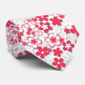 Blume in Rot und Weißpapier Krawatte (Gerollt)