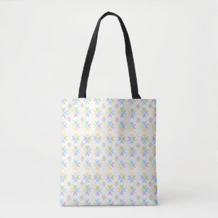 Blume in sanften Regenbogenfarben Tasche