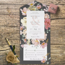 Blume in Schwarz und Rosa Abendessen