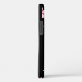 Blume in Schwarz und Rosa Case-Mate iPhone Hülle (Rückseite / Rechts)