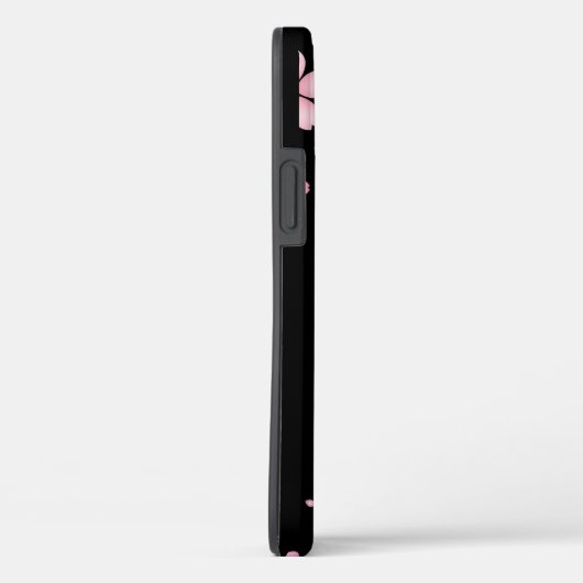 Blume in Schwarz und Rosa Case-Mate iPhone Hülle (Rückseite / Rechts)
