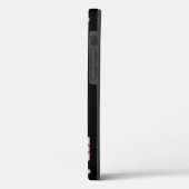 Blume in Schwarz und Rosa Case-Mate iPhone Hülle (Rückseite / Links)