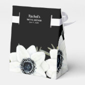 Blume in Schwarz und Weiß Geschenkschachtel (Rückseite)