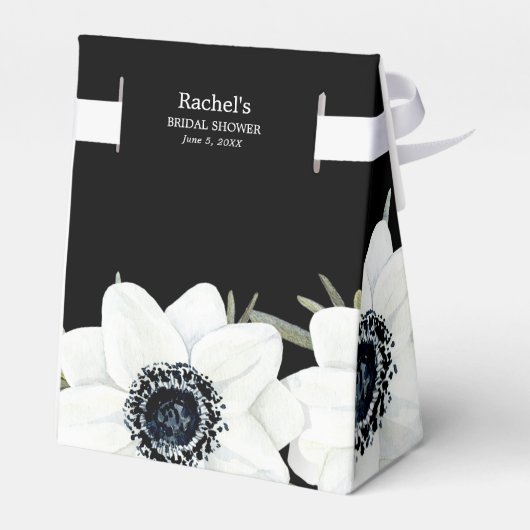 Blume in Schwarz und Weiß Geschenkschachtel (Rückseite)