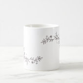 Blume in Schwarz und Weiß Kaffeetasse (Mittel)