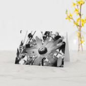 Blume in Schwarz und Weiß Karte (Gelbe Blume)