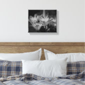 Blume in Schwarz und Weiß Leinwanddruck (Insitu (Schlafzimmer))