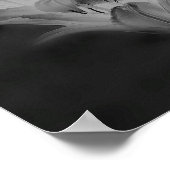 Blume in Schwarz und Weiß Poster (Ecke)
