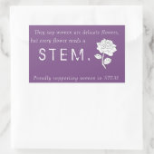 Blume in STEM Rechteckiger Aufkleber (Tasche)