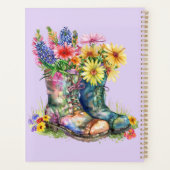 Blume in Stiefeln Personalisieren mit Name, Jahr Planer (Rückseite)