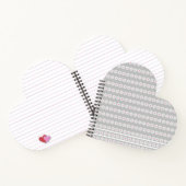 Blume in Streifen Notizblock (Innenseite)