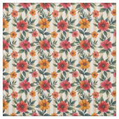 Blume in Sunset Colors und Tan Stripes Stoff (Muster)
