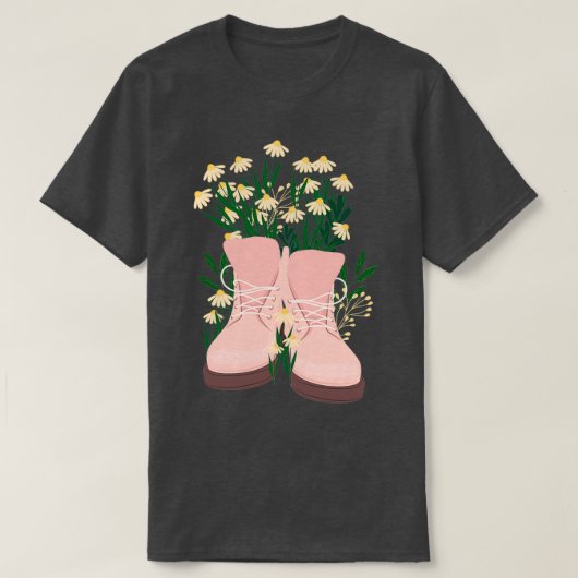 Blume in tiefen Schuhen T-Shirt (Design vorne)