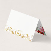 Blume in tiefroten Gärten Visitenkarten (Rückseite)